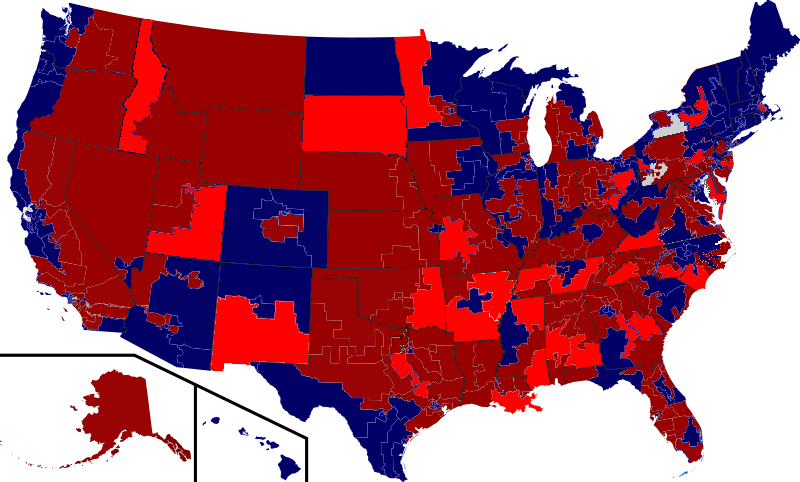 Us House Healthcare Map - County Results 2008 President Mousepad (800x482), Png Download