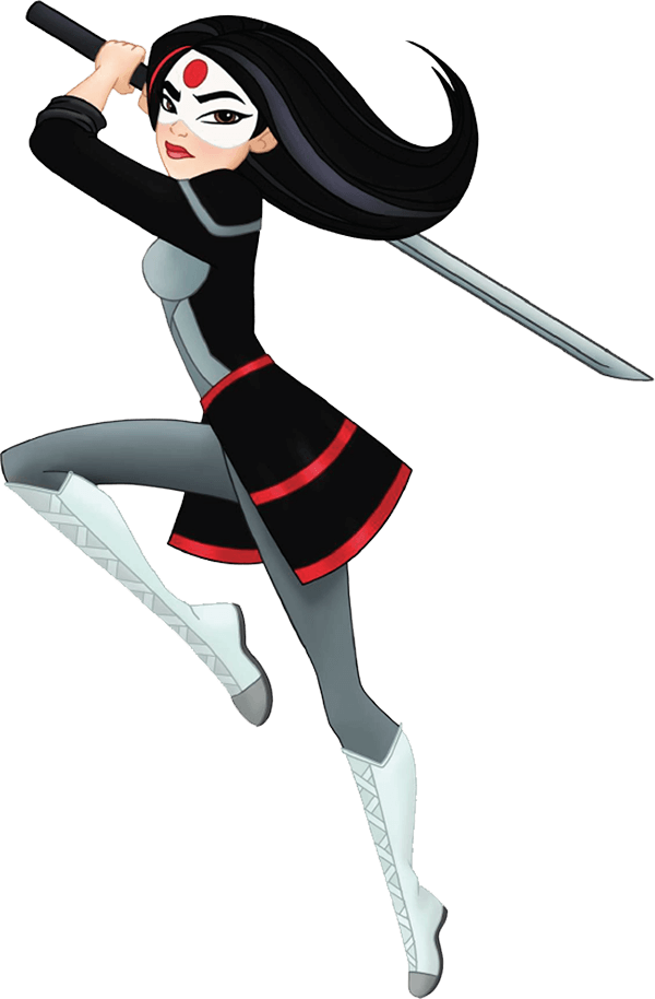 Dc Super Hero Girls Katana Attacking - Super Hero Girl Katana (600x914), Png Download