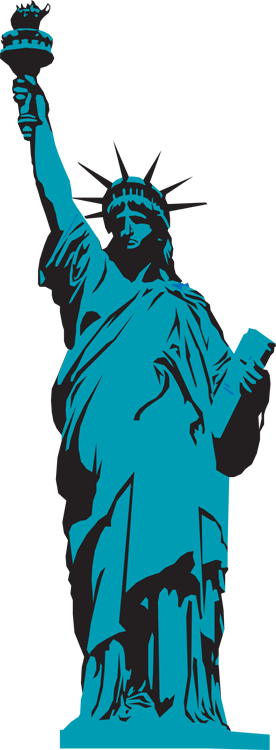 Clipart Statue Of Liberty - Statue Of Liberty (276x750), Png Download
