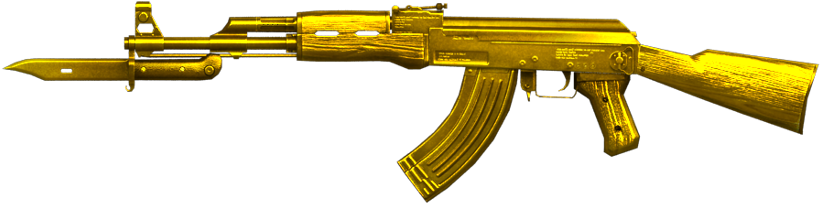 Ak47 Ultimate Gold - Ak 47 Assault Rifle (900x258), Png Download