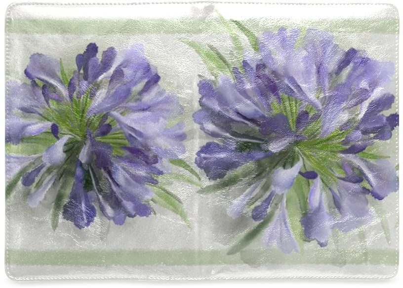 Purple Flower Custom Notebook A5 - Blue Purple Flowers Backpack By Ivaw (1000x1000), Png Download