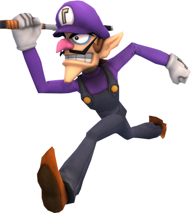 Waluigi - Waluigi Transparent (386x430), Png Download
