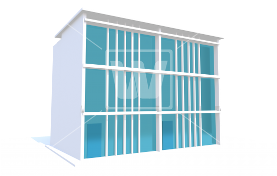 Small Building 3d - Building (550x366), Png Download