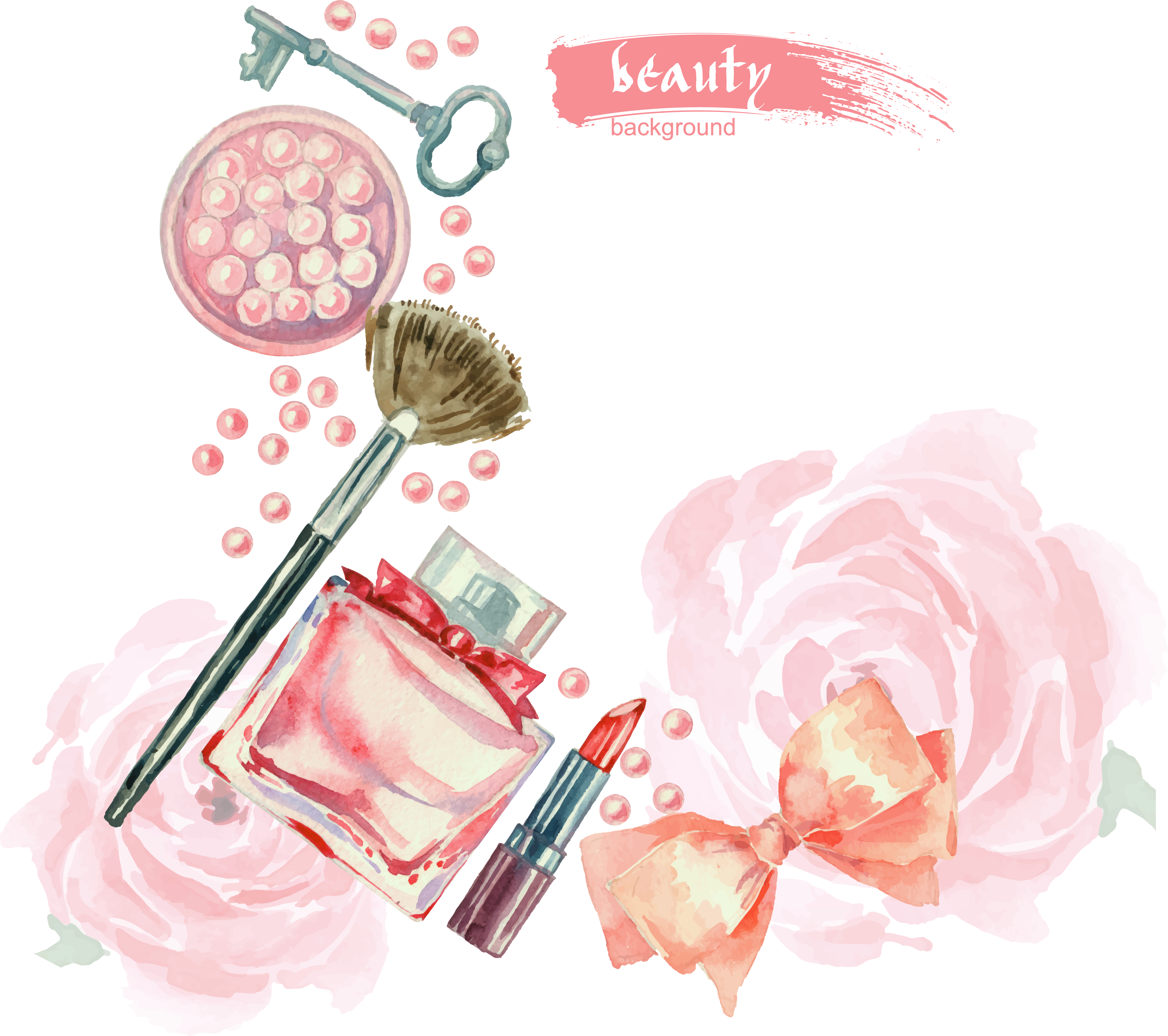 Vector Freeuse Beauty Vector Watercolor - Wake Up Wall Art Size: 61 X 91 Cm (3265x2897), Png Download