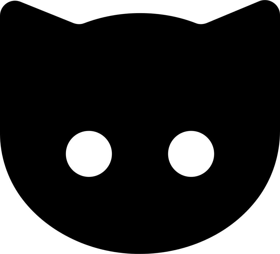 Cat Black Face - Cat Black Face Cartoon (980x890), Png Download