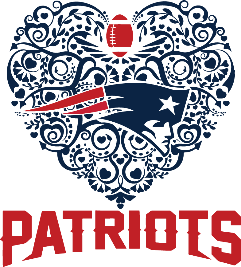 Patriots Football Sport Heart Dxf Svg - New England Patriots Logo (785x869), Png Download