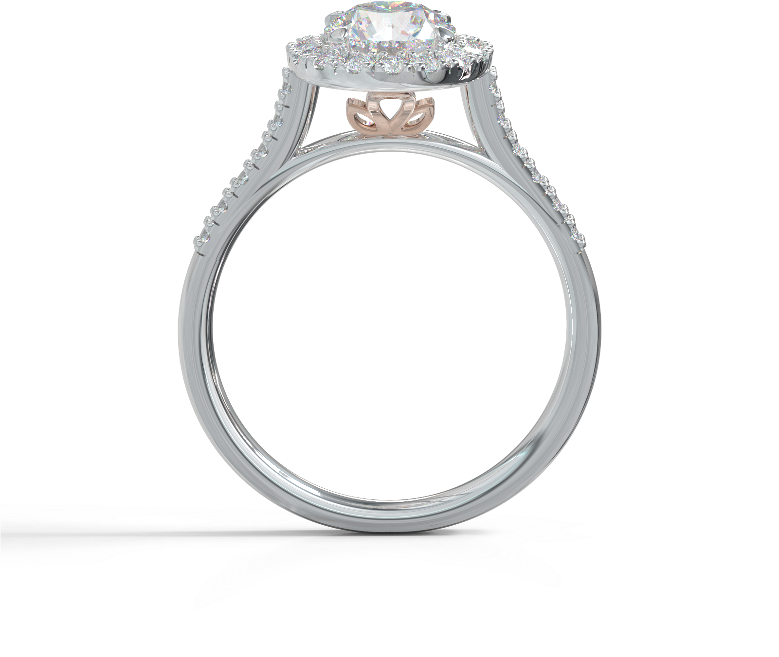 The Browns Halo Diamond Ring - Ring (1600x1600), Png Download