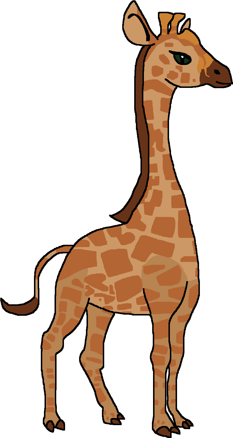 Nigerian Giraffe - Wiki (831x1542), Png Download