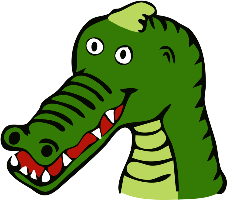 Alligators Nile Crocodile Drawing Animation Cartoon - Crocodile Head Cartoon Png (849x750), Png Download