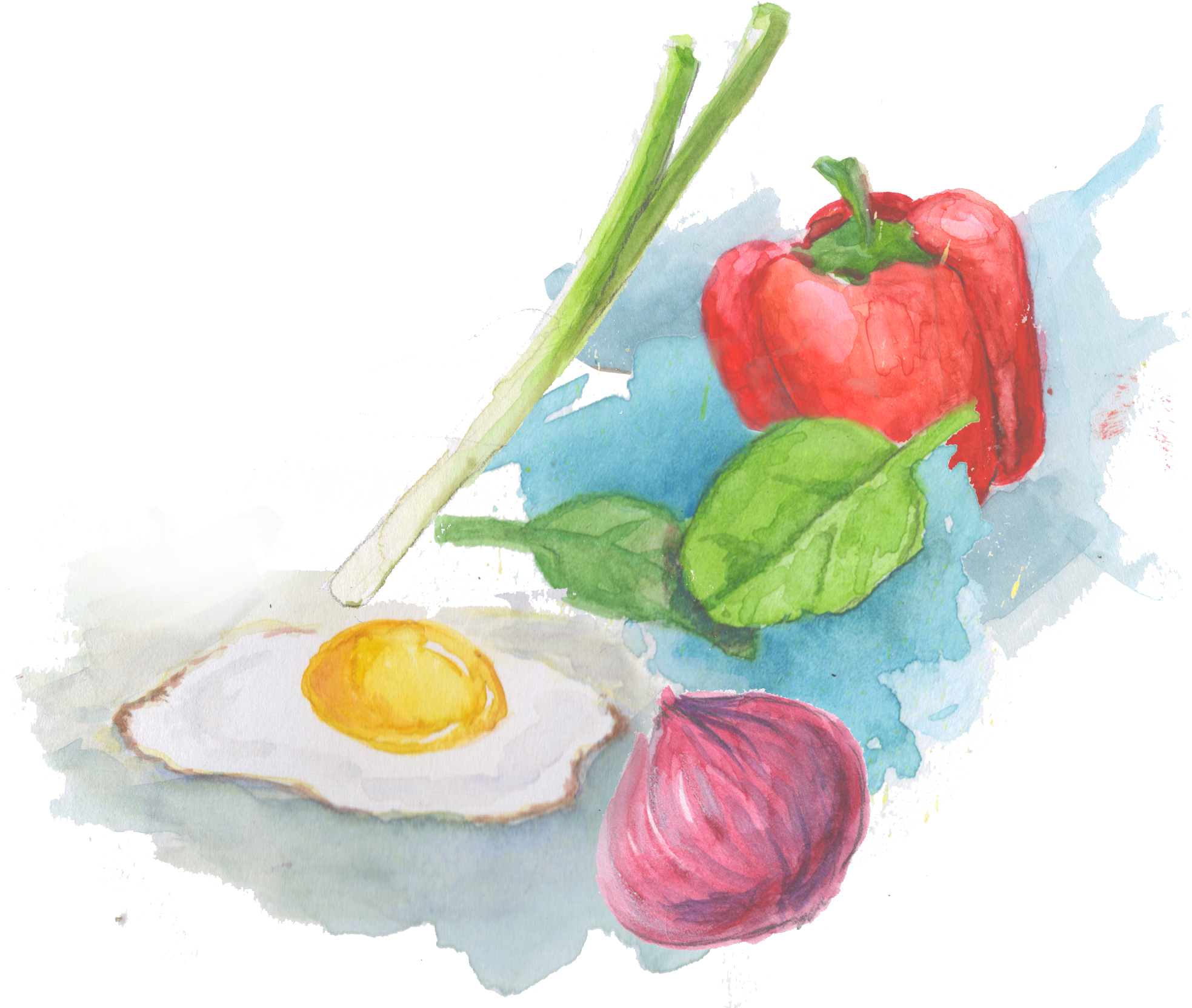 We Used Watercolor To Illustrate The Backs Of The Recipe - Watercolor Paint (1966x1676), Png Download