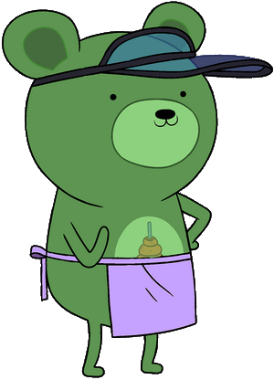 File - Bartender Bear - Png - Adventure Time Bear Png (300x416), Png Download