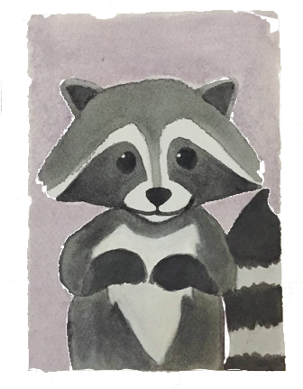 Rocky Raccoon - Procyon (335x440), Png Download