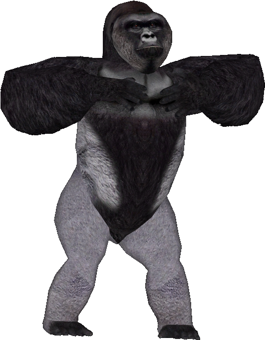 Posted Image - Harambe With No Background (634x817), Png Download