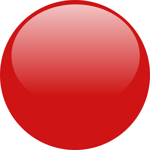 Glossy Red Icon Button Clip Art At Clker - Red Button Icon Png (600x600), Png Download