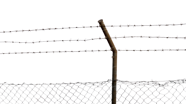 Barbed Wire Fence - Fence (720x405), Png Download