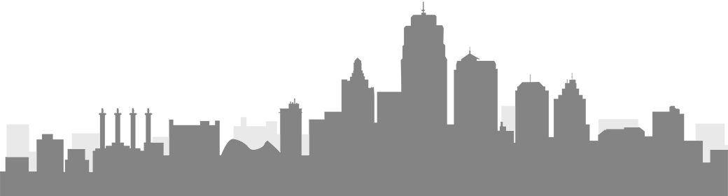 Kansas City Skyline Png - City Skyline Black (1040x280), Png Download
