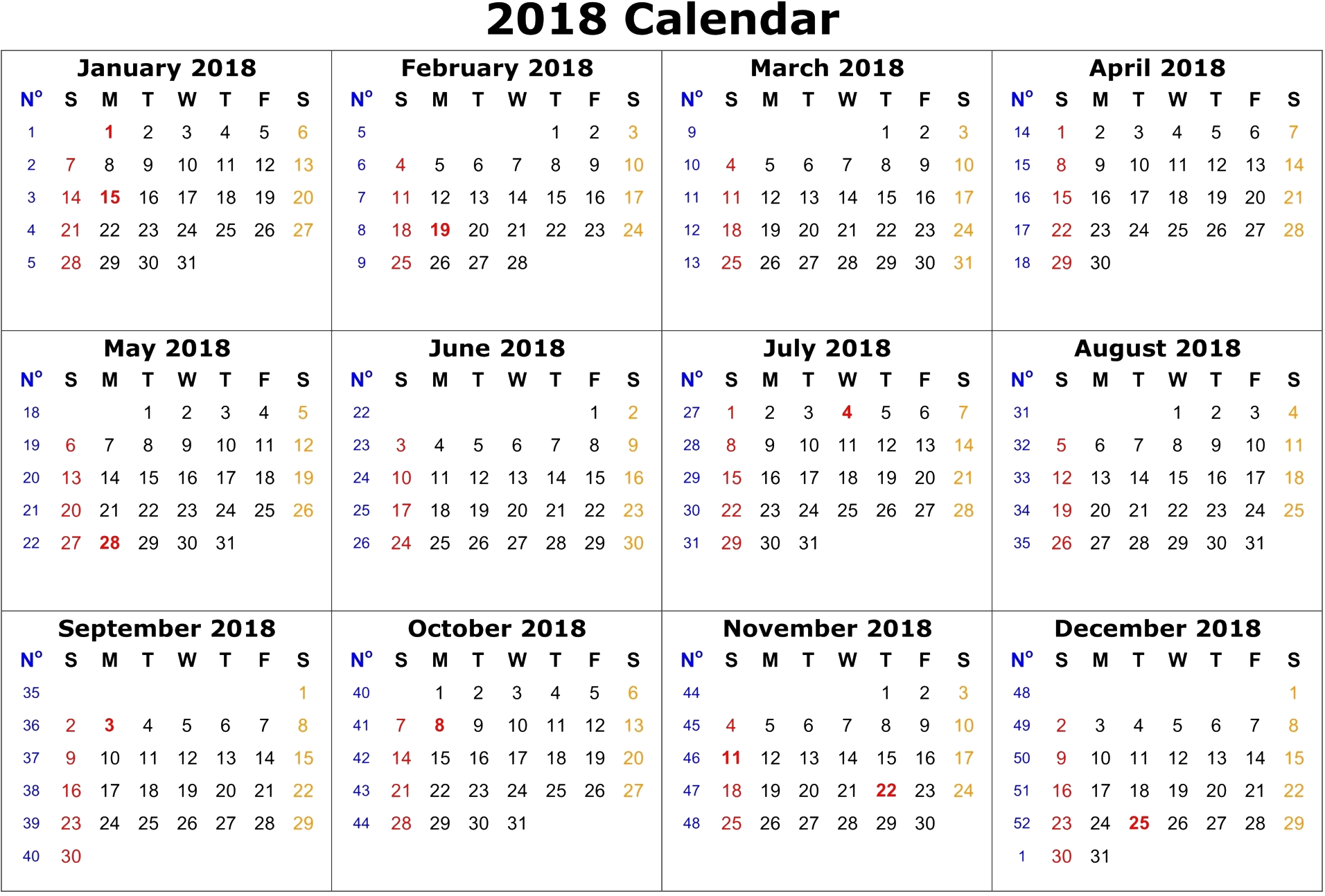 2018 Calendar Png Pic Background - 2019 At A Glance Calendar - Free ...
