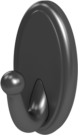 15lb Oval Decorative Hook In Oil Rubbed Bronze - Bronze (459x600), Png Download