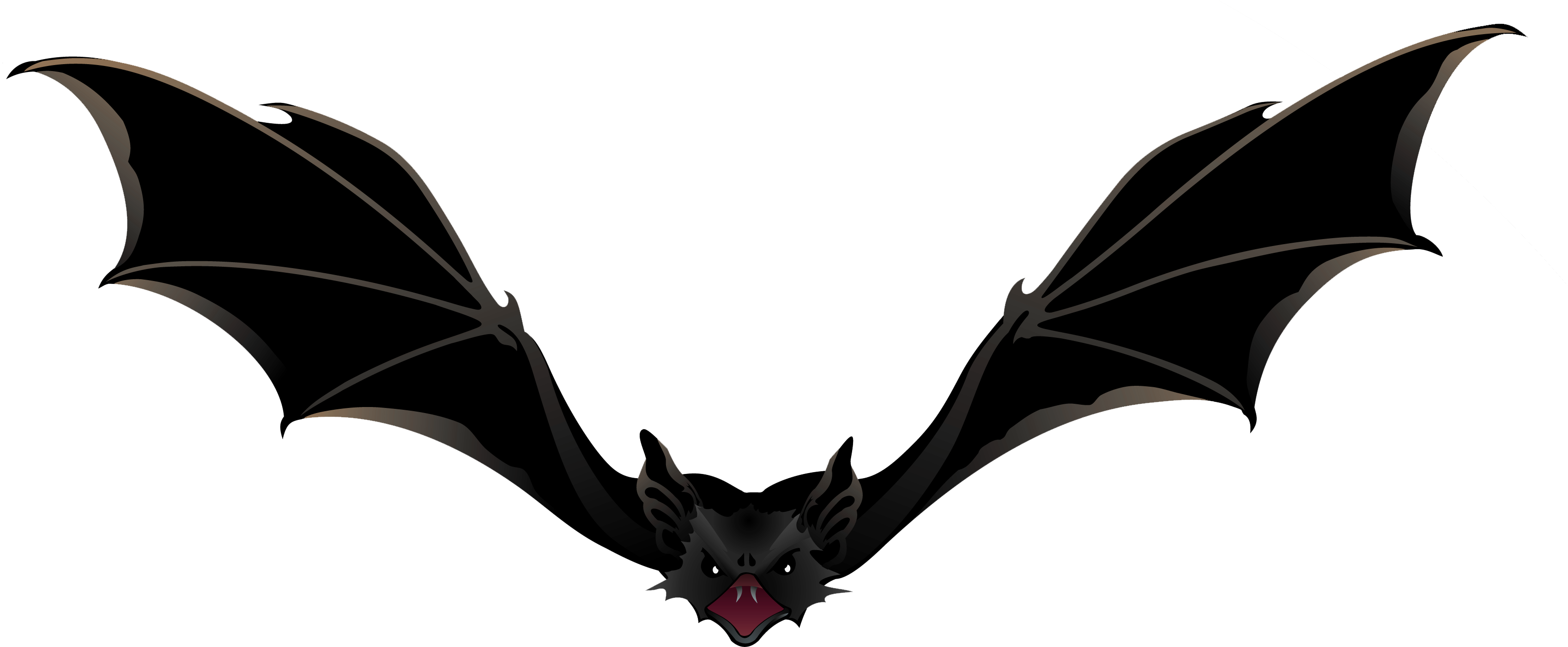 Creepy Bat Png Picture - Bat Png (3504x1529), Png Download