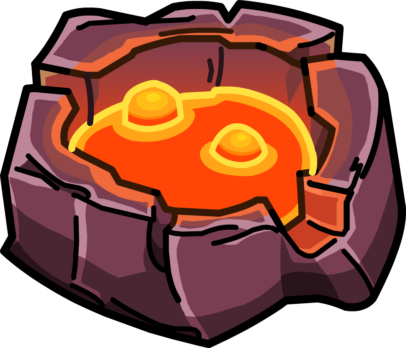 Lava Puddle - Club Penguin Lava (1410x1208), Png Download