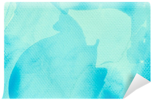 Blue Watercolor Background Texture Wall Mural • Pixers® - Flat Panel Display (400x400), Png Download