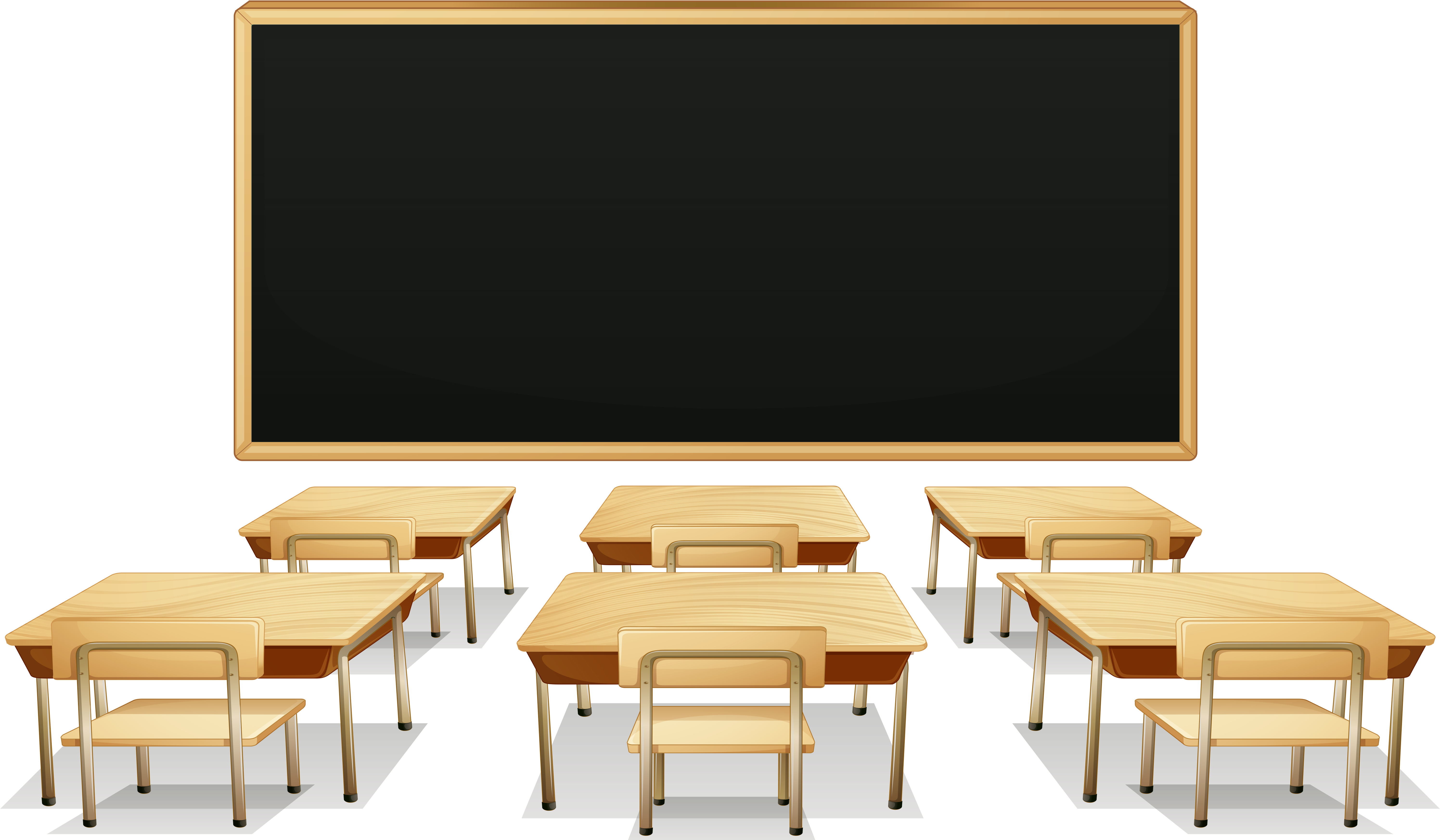 Download Banner Black And White Stock Classroom With Blackboard