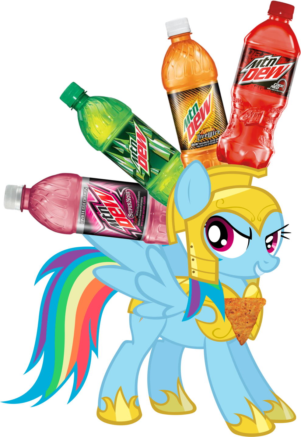 Mountain Dew Clipart Dorito - Mountain Dew - 20 Fl Oz Bottle (989x1433), Png Download