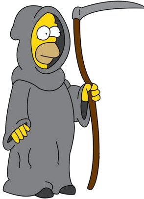 Grim Reaper - Simpsons Grim Reaper (301x418), Png Download