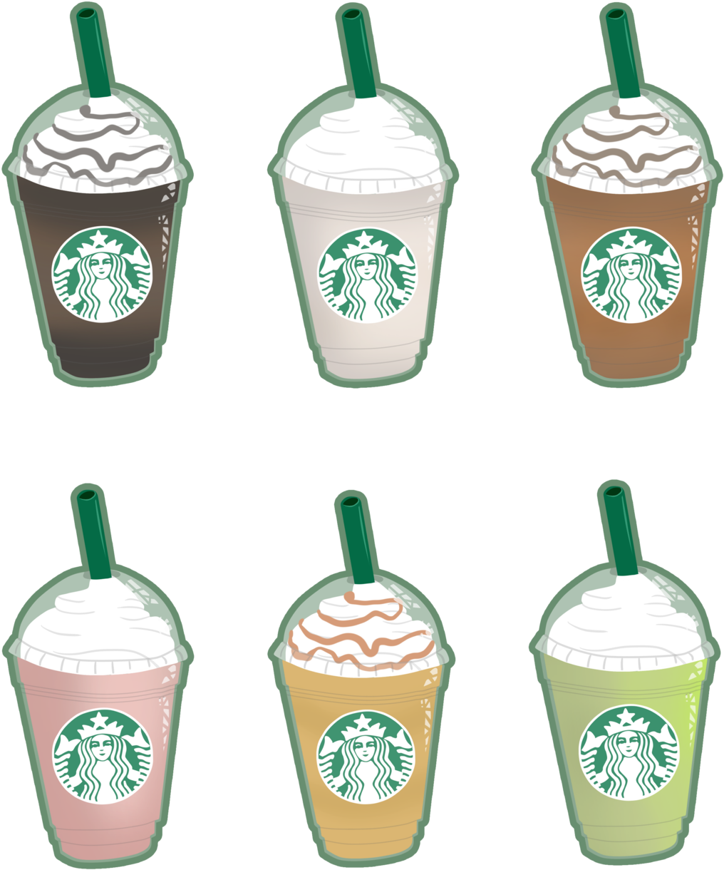 Clip Transparent Library Frappuccino Drawing Starbucks - Frappuccino Starbucks Drawing (1024x1280), Png Download