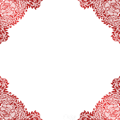 Frame Lace Red - Red Lace Frame (400x400), Png Download