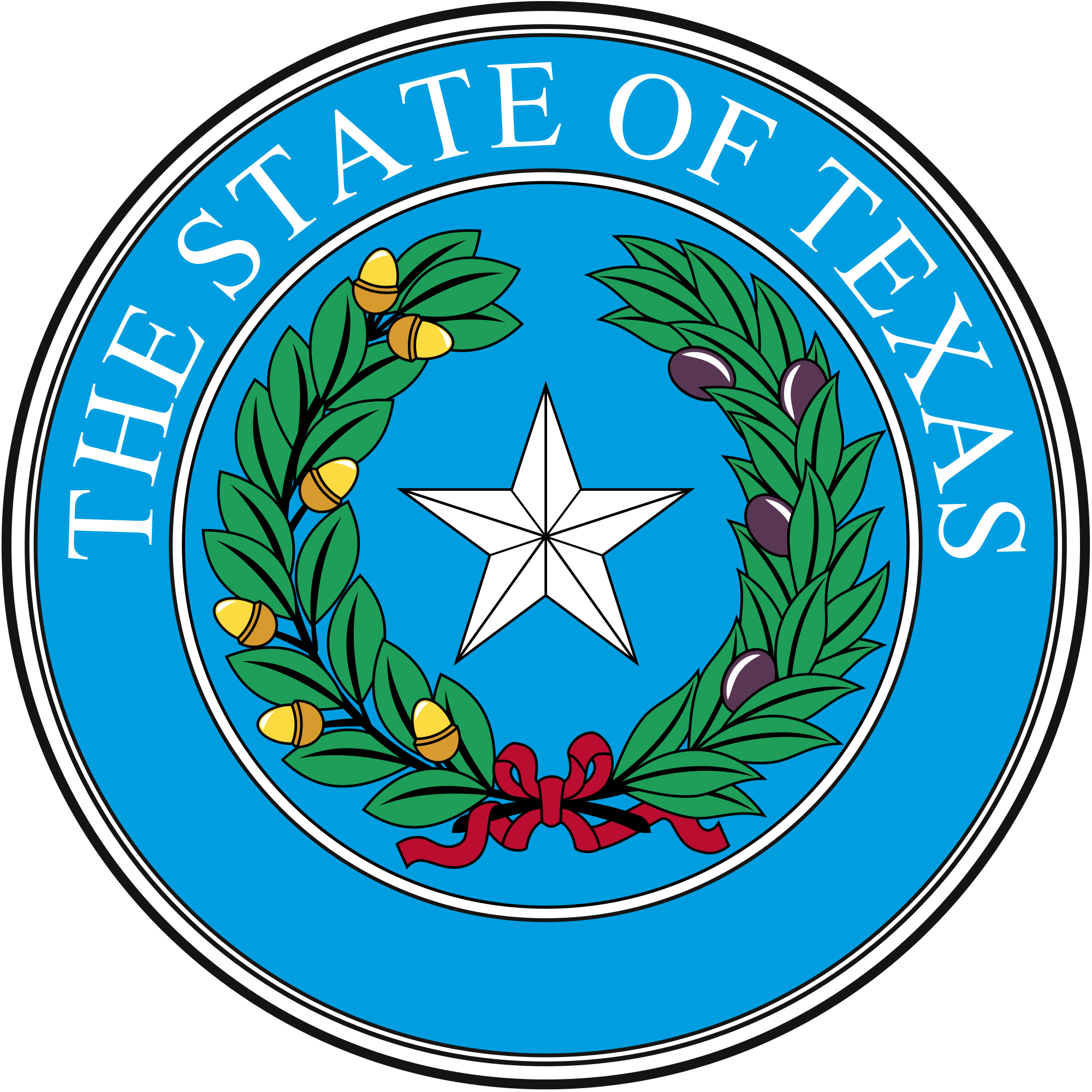 Official Seal Of Texas - Texas State Symbol (2000x2000), Png Download