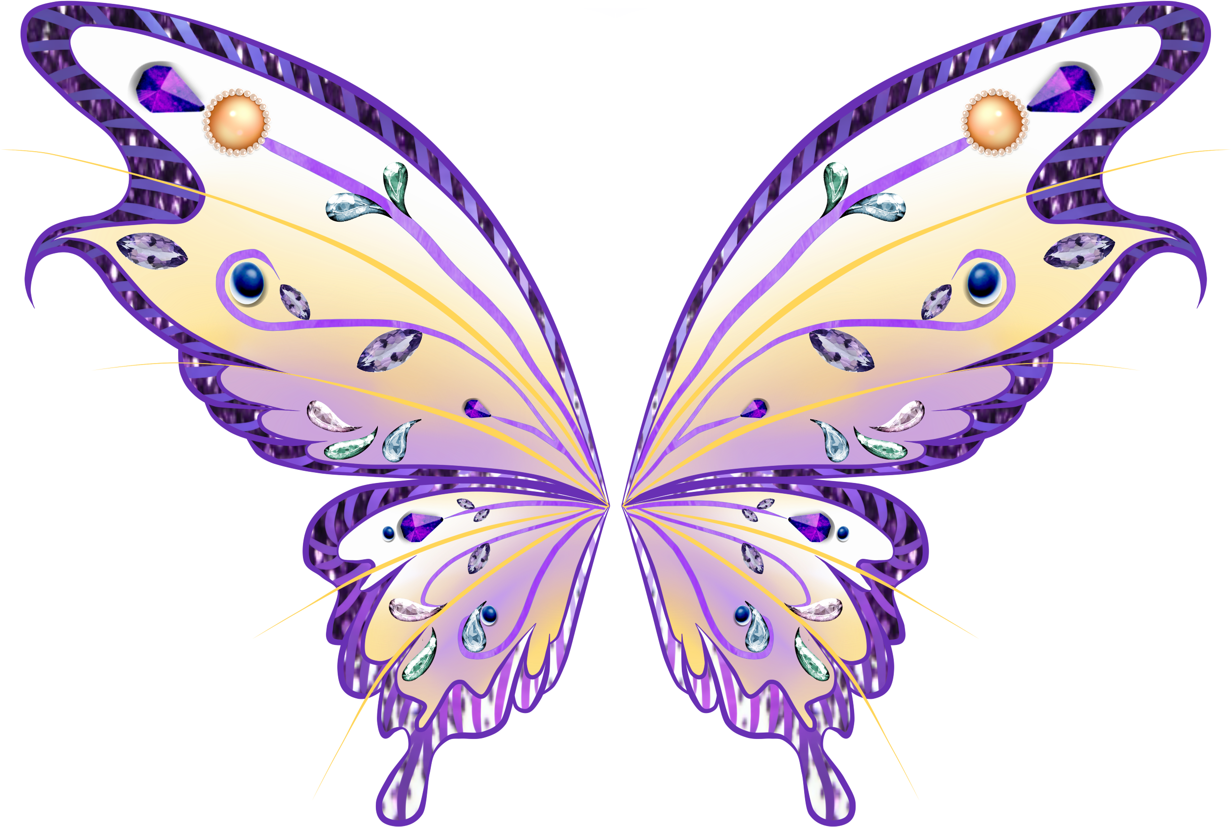 Jpg Free Fairy Wings Clipart - Fairy Wings Png (2598x2000), Png Download