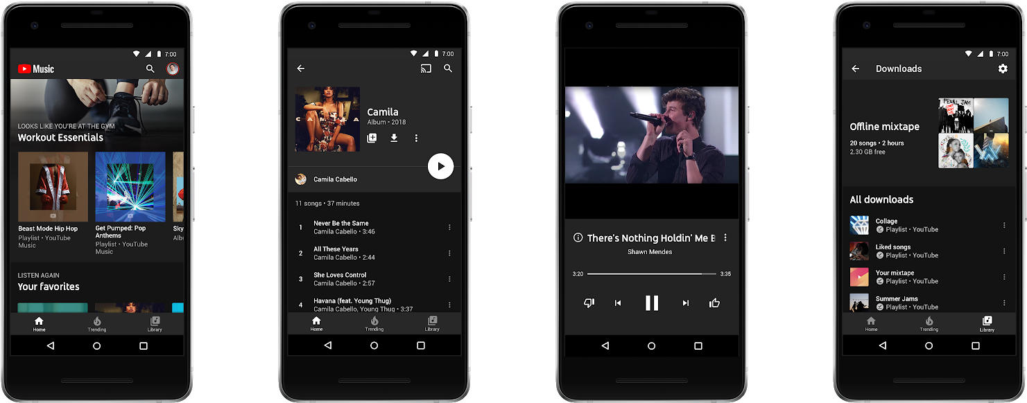 Youtube Music Was Originally Part Of Youtube Red, The - Play Music Sd (1600x695), Png Download