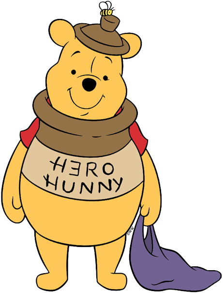 Pooh-halloween - Winnie The Pooh Halloween Png (461x605), Png Download