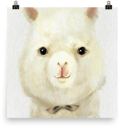 Watercolor Llama - Polyester Sheep Pattern Multifunction Foldable Pillow (600x600), Png Download