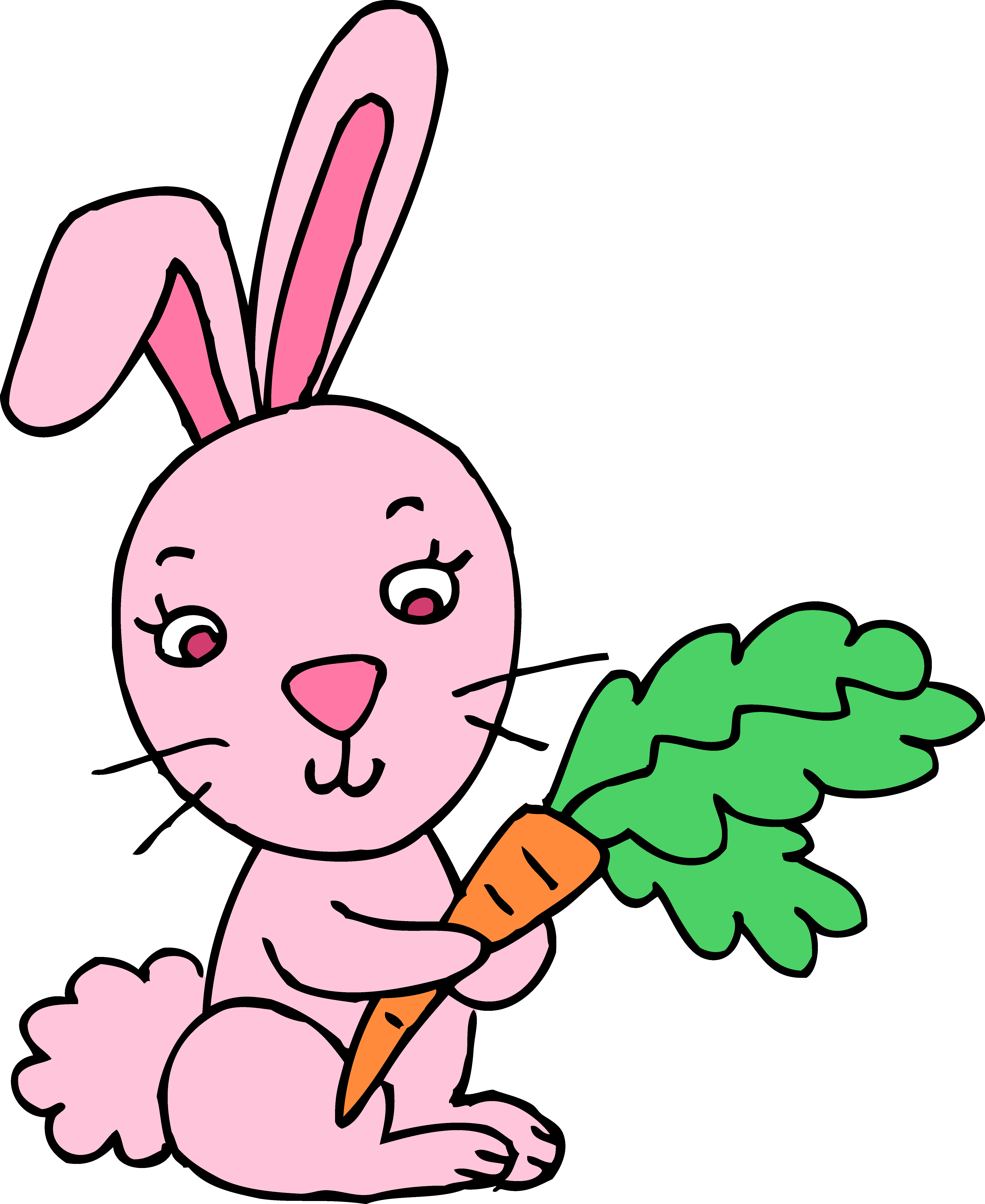 Rabbit Clipart Free Images Png - Rabbit Art Clip (5280x6457), Png Download