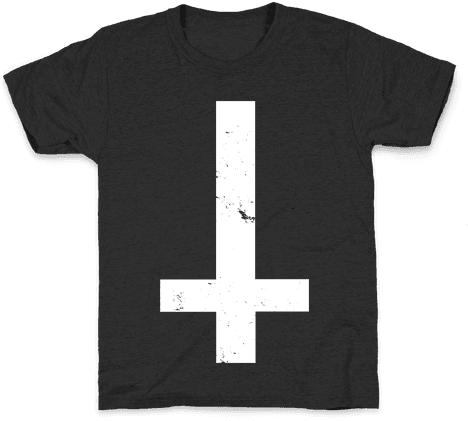 Upside Down Cross Kids T-shirt - Cross (484x484), Png Download