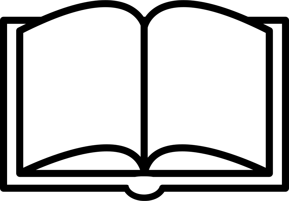 Book Opened Outline From Top View Svg Png Icon Free - Book Line Icon Png (980x682), Png Download