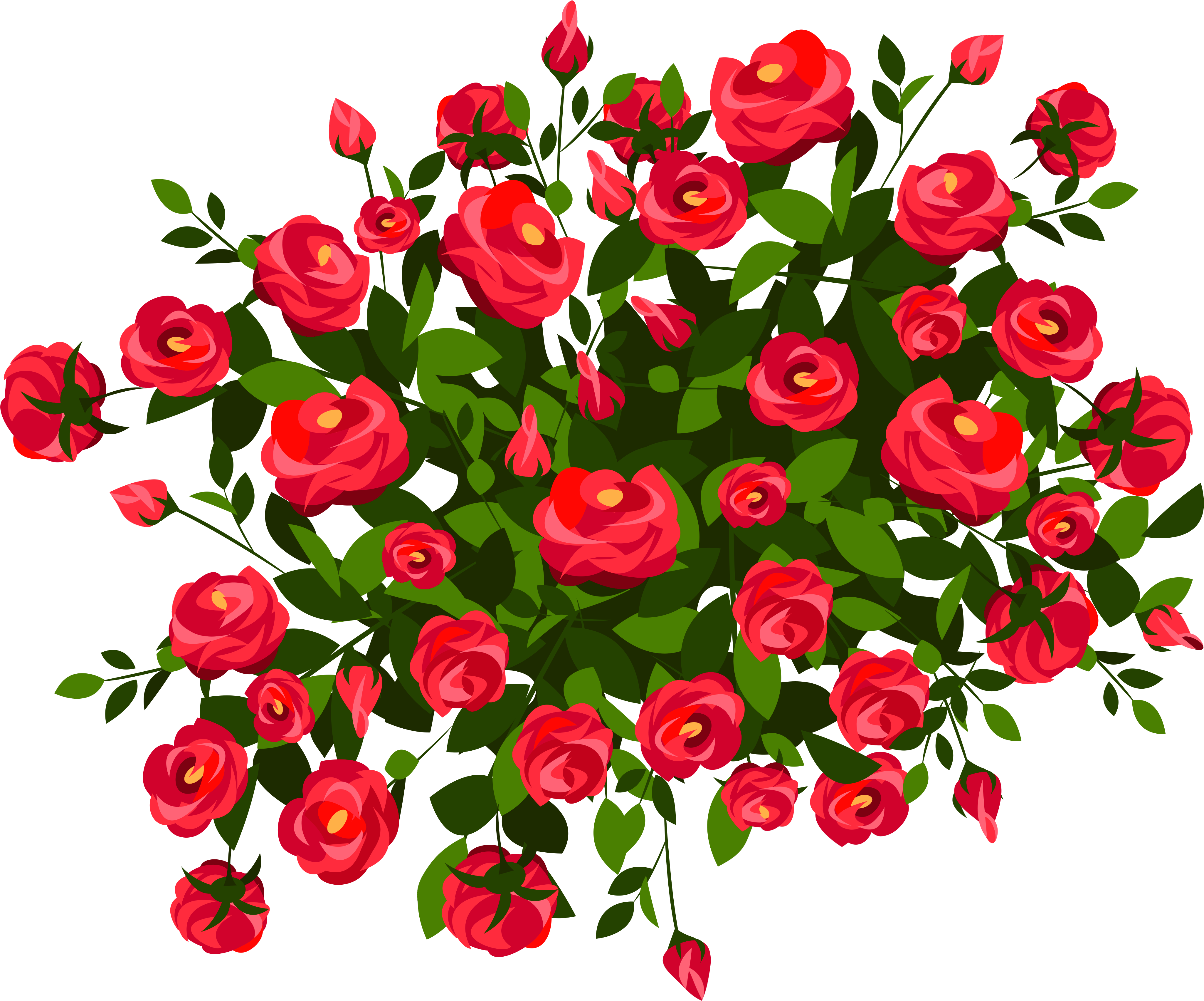 Bush Free Huge Freebie Download For - Rose Bushes Clip Art (4797x3963), Png Download