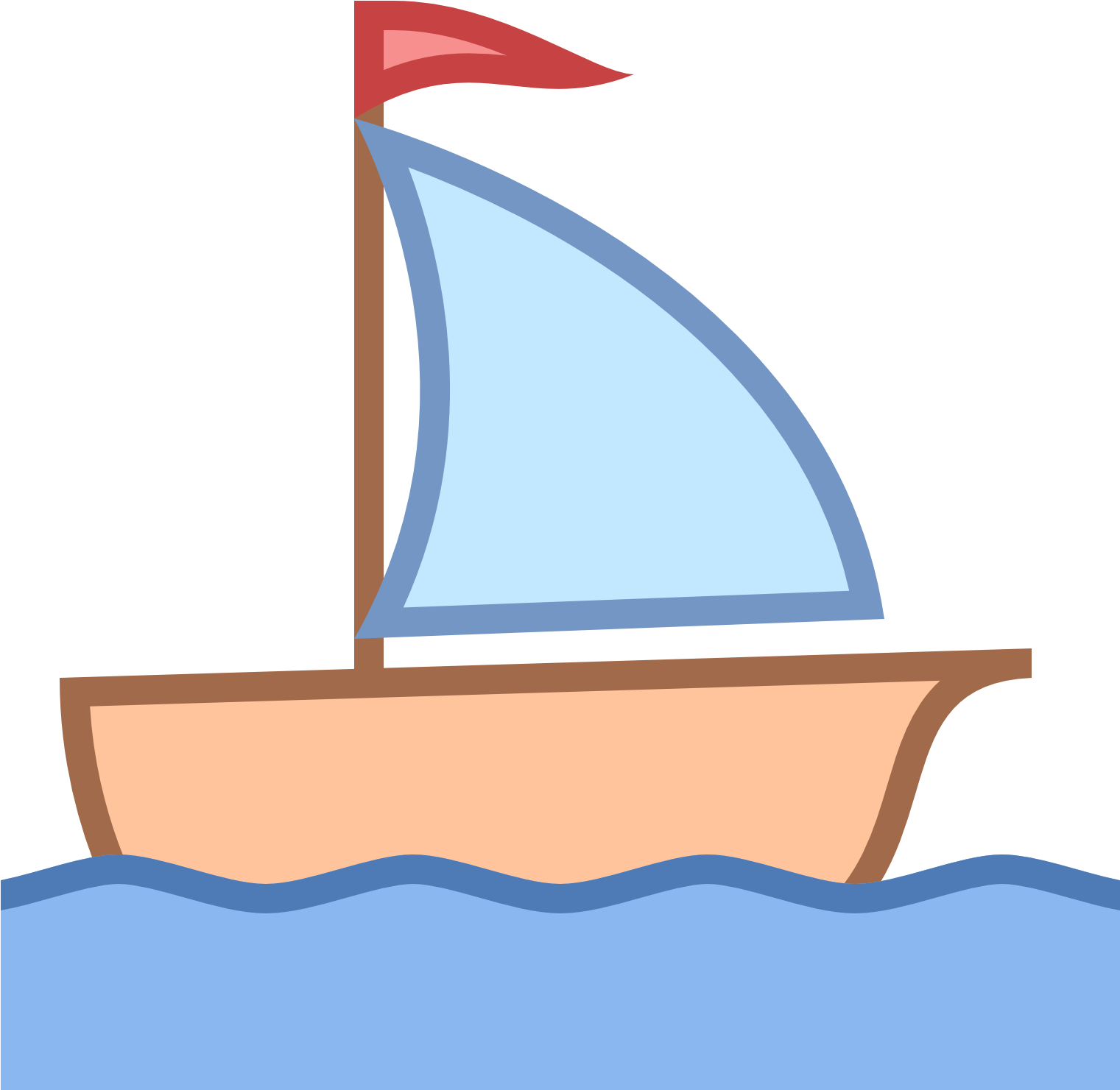 Sailboat Clipart Boating - Sail Boat Clip Art (1600x1600), Png Download