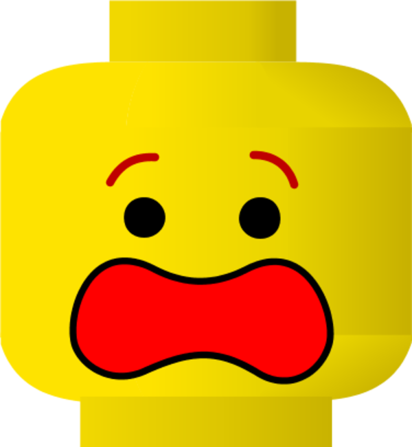 Lego Clipart Emoji - Scared Face Clip Art (600x651), Png Download