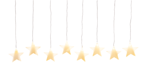 Led Curtain String Lights, Warm White Stars - Lampshade (500x500), Png Download