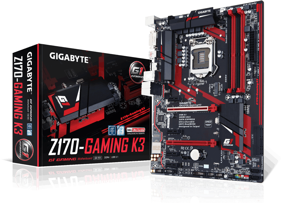 Ga Z170 Gaming K3 - Gigabyte Z170 Gaming K3 (1000x734), Png Download
