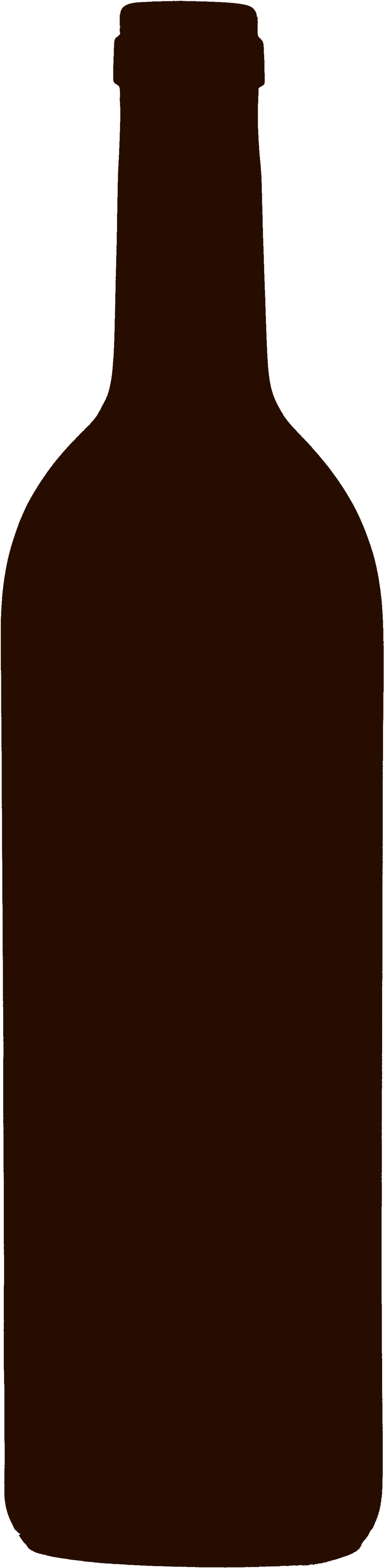 Bottle Silhouette Png - Bronze (1000x3600), Png Download
