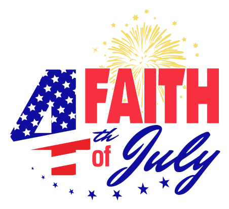 Faith Fourth Of July - Graphic Design (486x474), Png Download