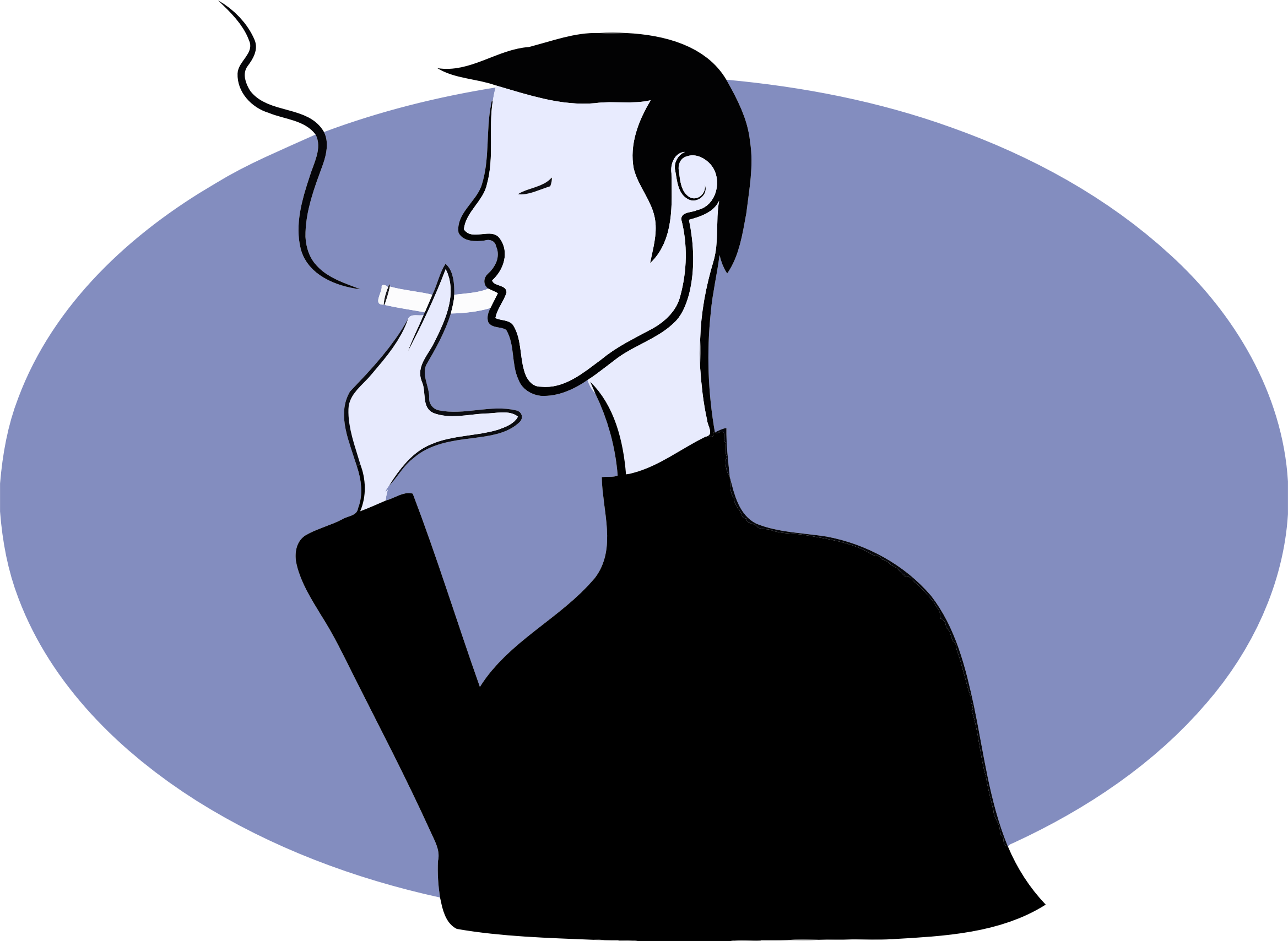 Medium Image - Man Smoking Clipart Png (780x571), Png Download