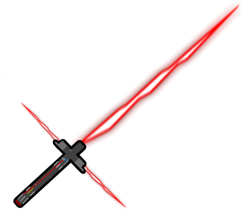 Kylo Rens Lightsaber By Cr - Sable De Luz De Kylo Ren Png (894x894), Png Download