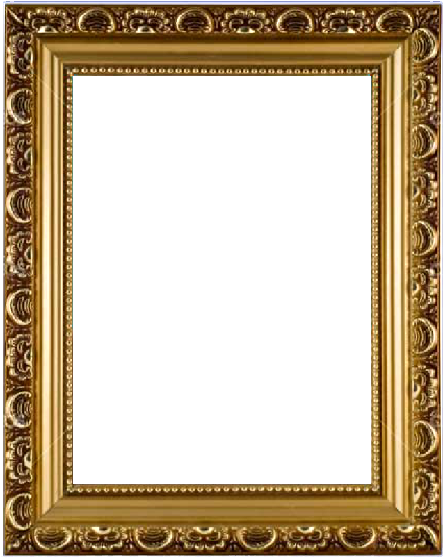 Golden Photo Frame Png - Frame Png (713x828), Png Download