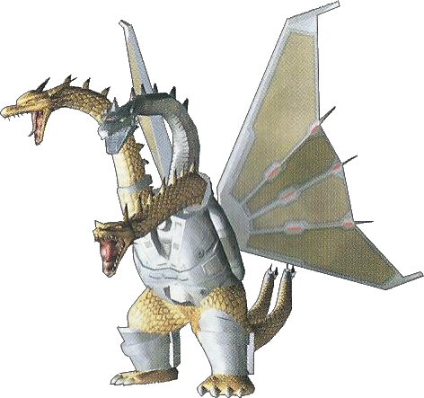 Godzilla Save The Earth Mecha-king Ghidorah - Godzilla Destroy All Monsters Mecha King Ghidorah (472x443), Png Download