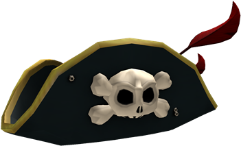 Captain Barnacle Bones' Pirate Hat - Pirate Captain Hat Png (420x420), Png Download